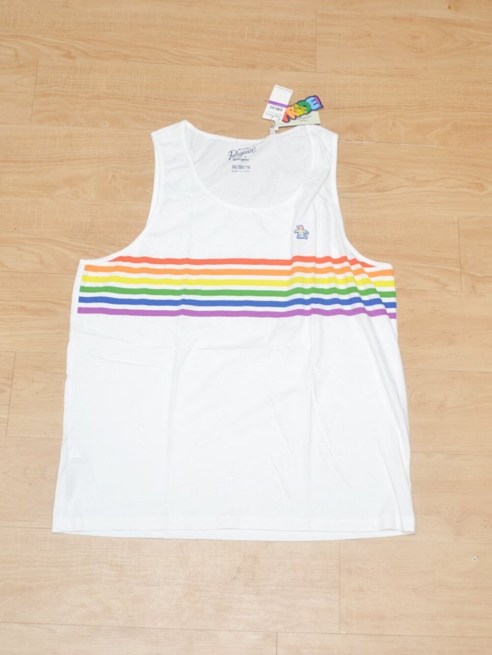 Penguin Men's White Pride Tank XXL BNWT